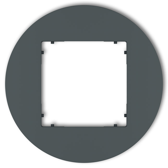 Plaque de finition ronde 1 poste – prise & interrupteur