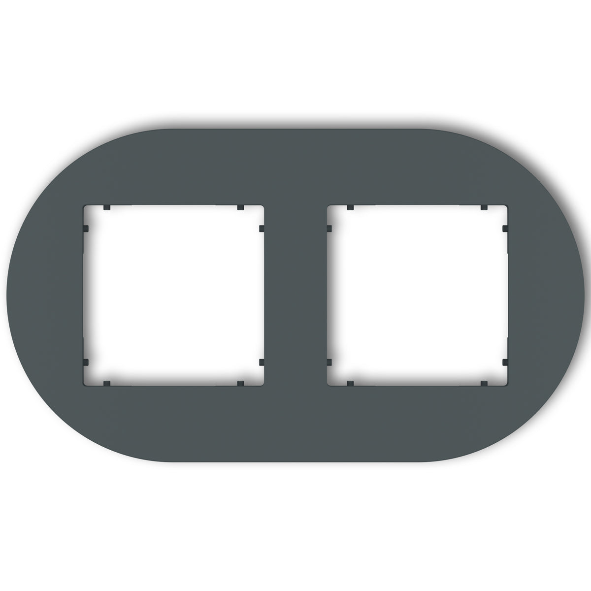 Plaque de finition ronde 2 postes – prises & interrupteurs