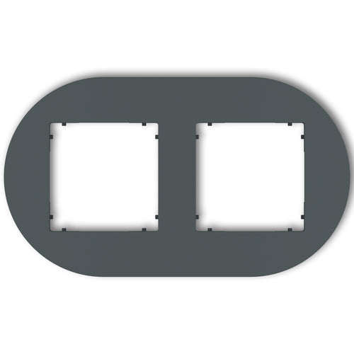 Plaque de finition ronde 2 postes – prises & interrupteurs