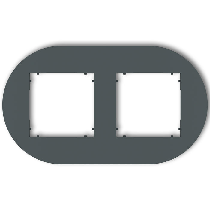 Plaque de finition ronde 2 postes – prises & interrupteurs