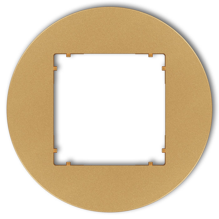 Plaque de finition ronde 1 poste – prise & interrupteur