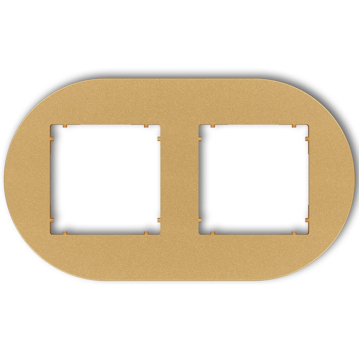 Plaque de finition ronde 2 postes – prises & interrupteurs