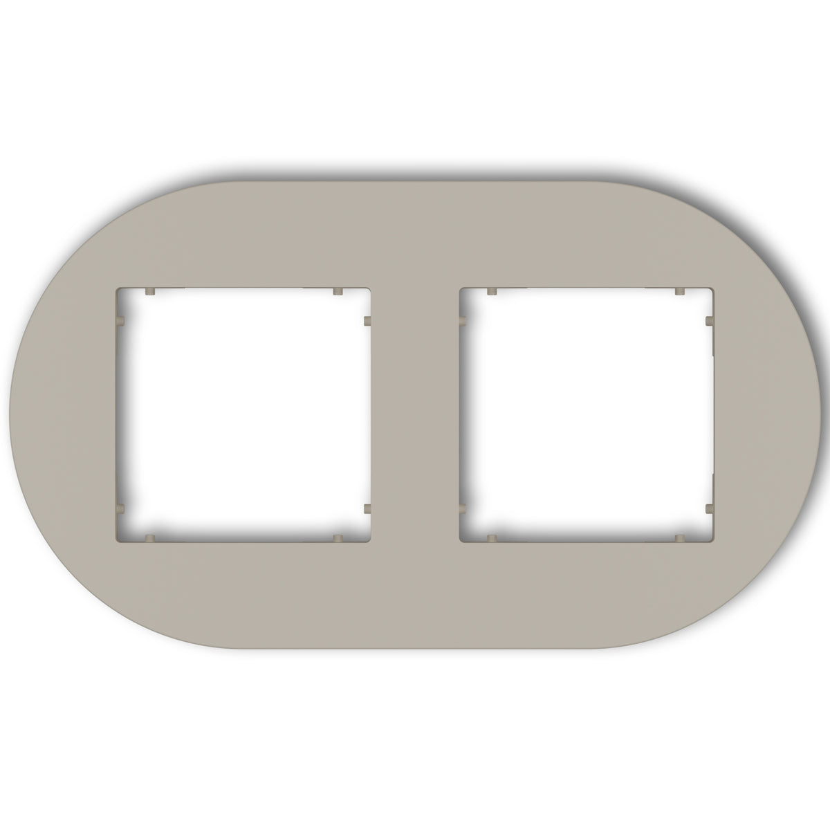Plaque de finition ronde 2 postes – prises & interrupteurs
