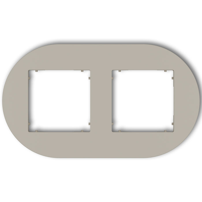 Plaque de finition ronde 2 postes – prises & interrupteurs