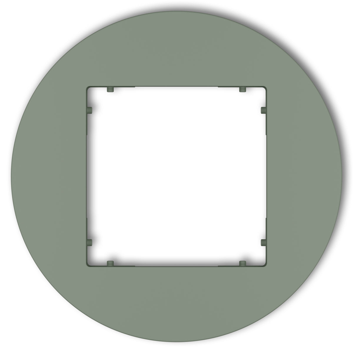 Plaque de finition ronde 1 poste – prise & interrupteur