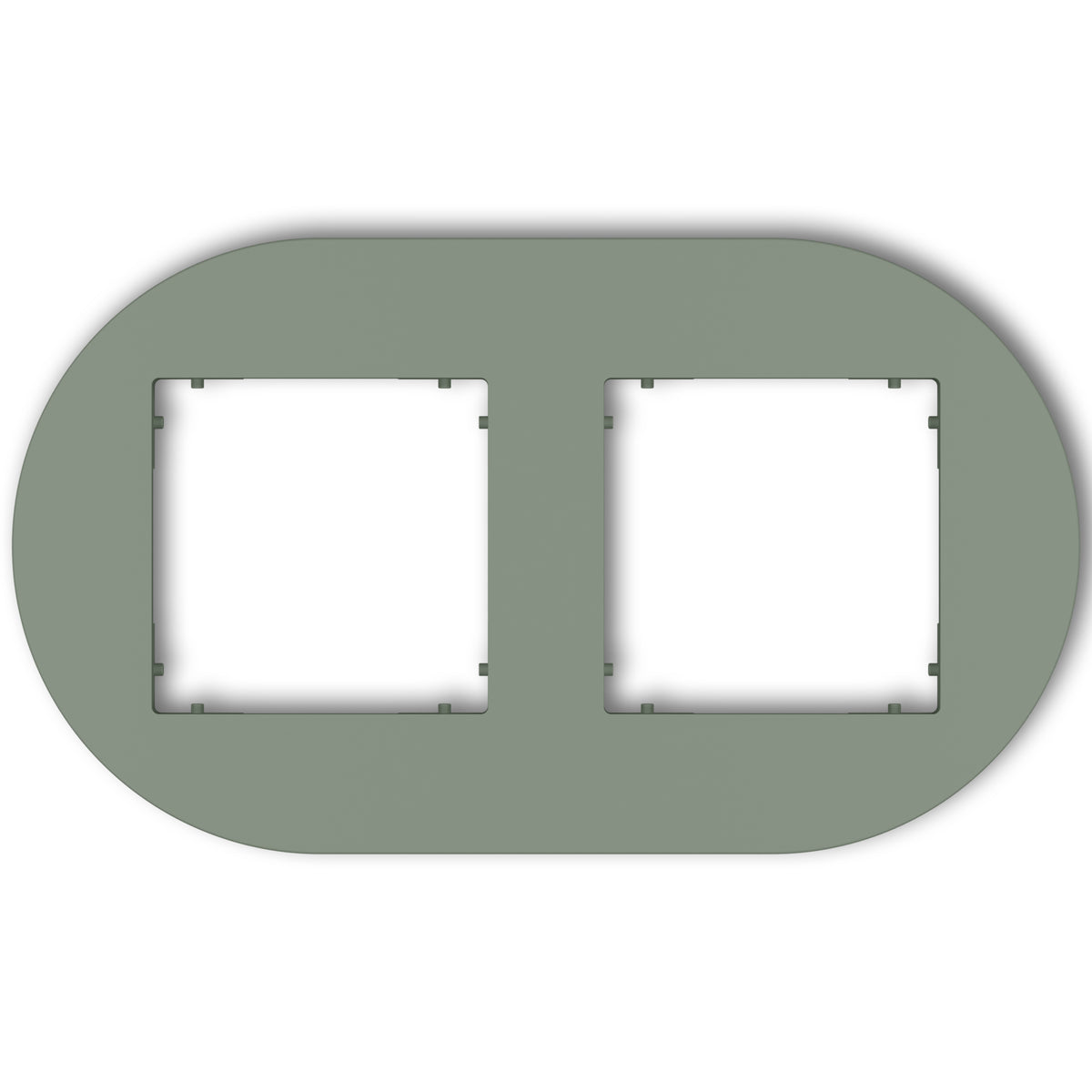 Plaque de finition ronde 2 postes – prises & interrupteurs