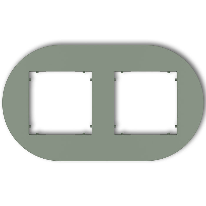 Plaque de finition ronde 2 postes – prises & interrupteurs