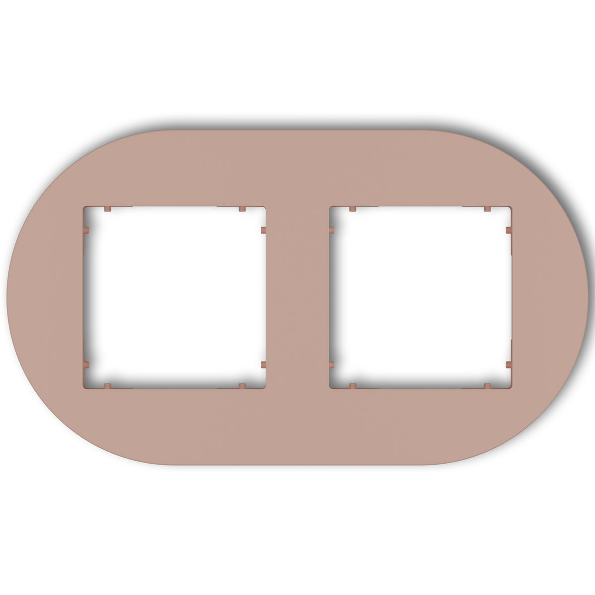 Plaque de finition ronde 2 postes – prises & interrupteurs