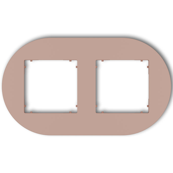 Plaque de finition ronde 2 postes – prises & interrupteurs