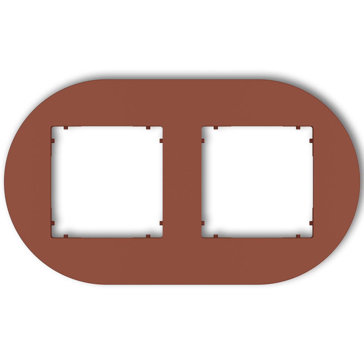 Plaque de finition ronde 2 postes – prises & interrupteurs
