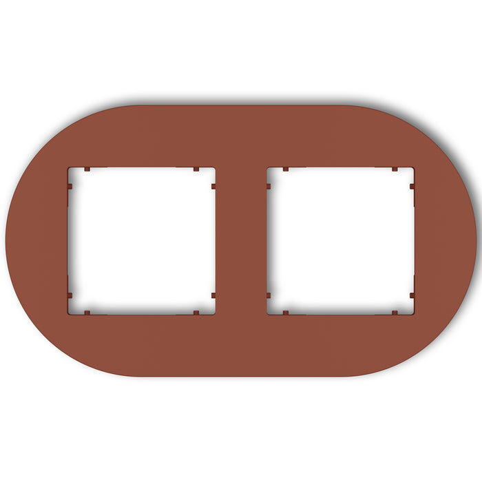 Plaque de finition ronde 2 postes – prises & interrupteurs