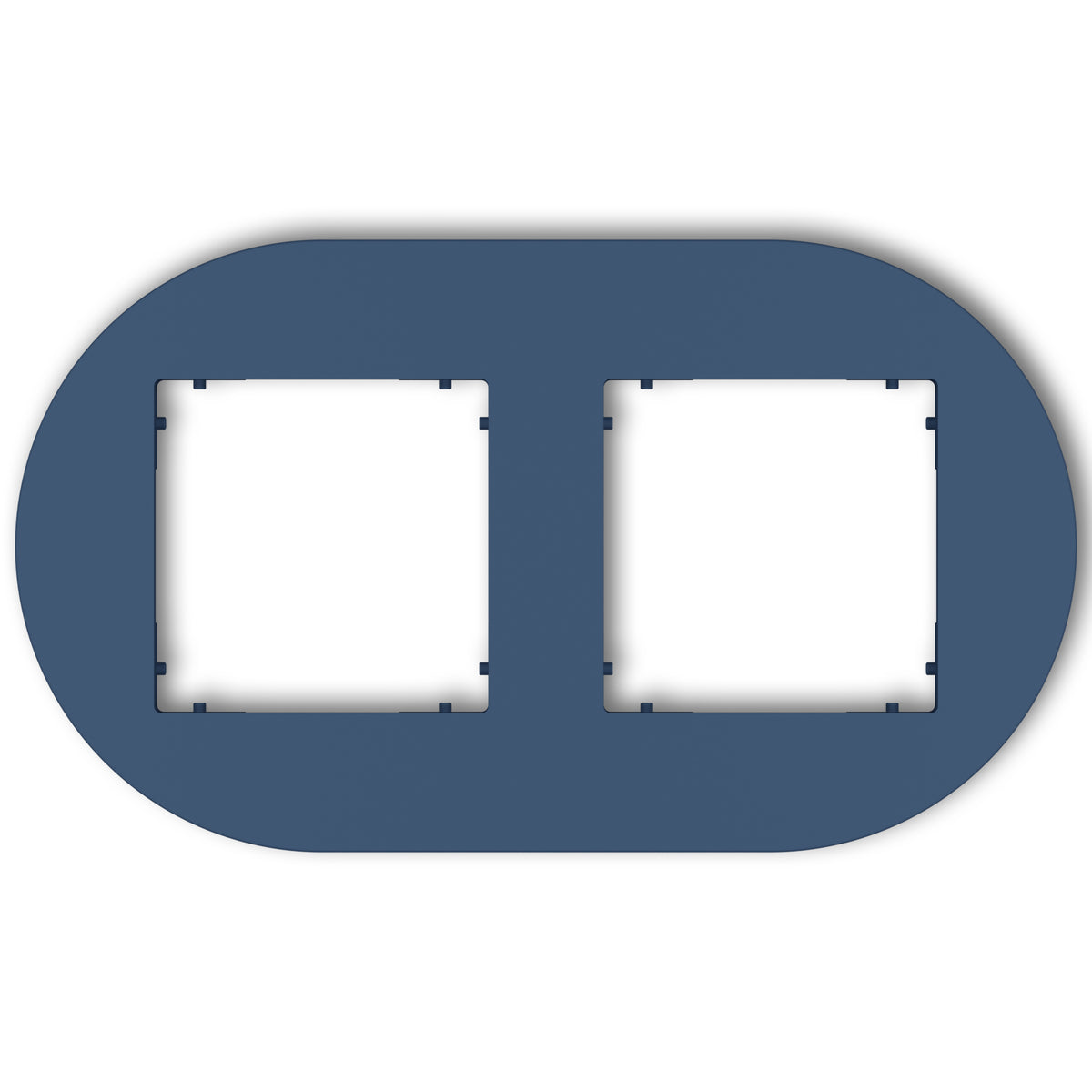 Plaque de finition ronde 2 postes – prises & interrupteurs